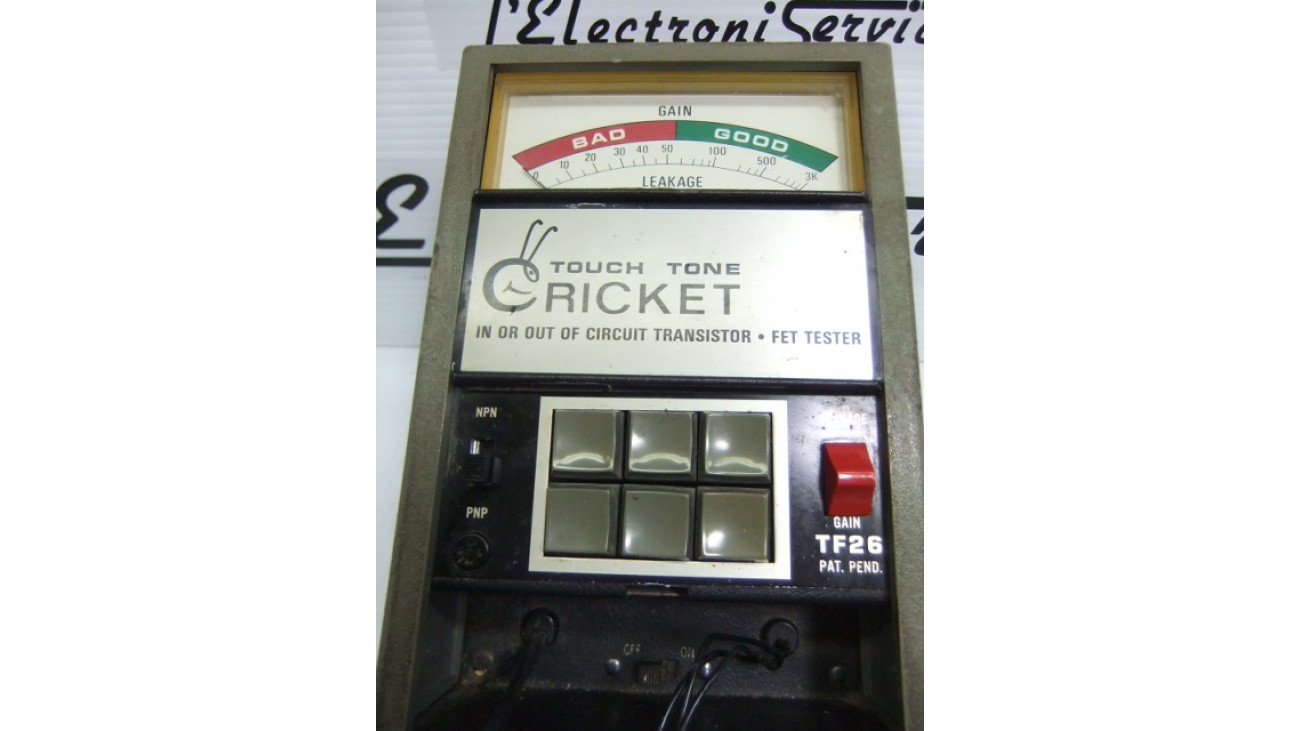 Sencore TF-26 TF26 Cricket Touch Tone FET and Transistor Tester Manual 